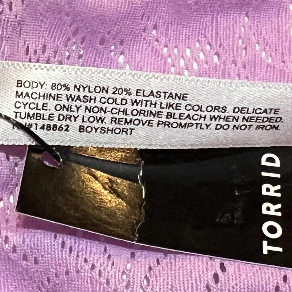 NWT TORRID Boyshort Pantie Sz 2X Light Purple